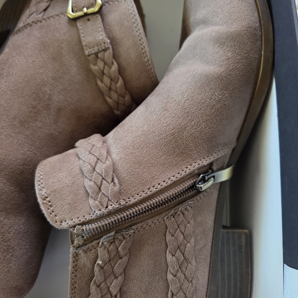 Women's Braided Ankle Boots - Brown - Picture 7 of 7